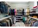 Organized walk-in closet with metal shelving and rods to maximize clothing and accessory storage at 2354 Valelake Rd, York, SC 29745