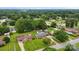 Aerial view of a residential neighborhood with tree-lined streets and well-maintained homes at 505 Melody Ln, Shelby, NC 28152
