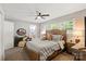 Bedroom with natural light and a wooden bed frame at 505 Melody Ln, Shelby, NC 28152