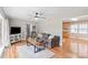 Comfortable living room with stylish furniture and wood flooring at 505 Melody Ln, Shelby, NC 28152