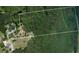 Aerial view of land with surrounding trees and open space; outline of the property is shown at 5410 A R Gordon Rd, Waxhaw, NC 28173
