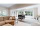 Bright living space with large windows offering backyard views, hardwood floors, and a comfortable layout at 5590 Elk Knob Ct, Denver, NC 28037