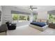 Bright and airy bedroom with large windows, a plush bed, and modern decor at 5590 Elk Knob Ct, Denver, NC 28037