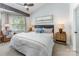 Serene main bedroom with large window, neutral tones, and comfortable furnishings for a relaxing retreat at 915 Northeast Dr # 15, Davidson, NC 28036