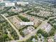 Aerial view highlighting the home's location near schools and daycares at 15524 Scholastic Dr, Charlotte, NC 28277