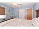 A bright bedroom featuring a bed, closet, and relaxing ambiance enhanced by fresh light at 158 Jane Sowers Rd, Statesville, NC 28625