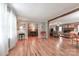 Spacious living room with hardwood floors and a seamless flow to other areas at 158 Jane Sowers Rd, Statesville, NC 28625