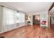 Bright living space with hardwood floors, large windows, and stylish decor at 158 Jane Sowers Rd, Statesville, NC 28625