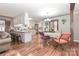 An open concept, showing the kitchen that connects to the dining room for easy interaction at 158 Jane Sowers Rd, Statesville, NC 28625