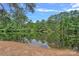 A view of a serene lake surrounded by lush greenery, offering a peaceful and picturesque setting at 1849 Still Water Ln, Indian Land, SC 29707