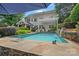 A luxurious backyard pool and patio area with outdoor furniture, ideal for relaxation and gatherings at 1849 Still Water Ln, Indian Land, SC 29707