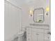 Bathroom featuring a toilet, a vanity and a shower at 206 Hillside Ave, Charlotte, NC 28209
