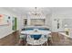 An open kitchen with stainless steel appliances and eat in kitchen; ideal for entertaining at 206 Hillside Ave, Charlotte, NC 28209