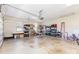 Spacious garage with abundant storage, work bench and concrete floor at 214 Silver Creek Ln, Shelby, NC 28152