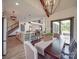 Open-concept dining room and kitchen area with hardwood floors and stylish decor at 2410 Charlotte Hwy, York, SC 29745