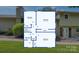 Detailed floor plan illustrating the layout of the bedrooms and the bathroom upstairs at 245 Enwood Dr, Charlotte, NC 28214
