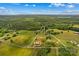 Stunning aerial view highlighting the property's boundaries amidst picturesque greenery, mature trees and a tranquil atmosphere at 296 Hicks Creek Rd, Troutman, NC 28166