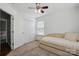 Bedroom with neutral colors and built-in pullout bed for added functionality and space-saving design at 3005 Streamlet Way, Monroe, NC 28110