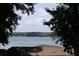 Picturesque lake view framed by trees, offering serene natural beauty from this home at 390 Robinson Rd, Mooresville, NC 28117
