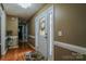 Welcoming entryway with hardwood floors and decorative glass front door at 400 Majolica Rd, Salisbury, NC 28147