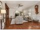 Comfortable living room with hardwood floors, fireplace, and neutral furnishings creates a relaxing atmosphere at 4026 Sharon View Rd, Charlotte, NC 28226