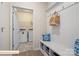 Convenient mud room with bench seating, cubbies, and direct access to the laundry room at 523 Hullview Vis, Monroe, NC 28110
