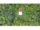 An aerial view of the home surrounded by lush trees at 704 Little Creek Dr, Kings Mountain, NC 28086