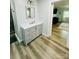 Bathroom featuring a shower and modern single sink vanity at 734 Forestbrook Dr # 10, Gastonia, NC 28056