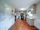 Kitchen with grey cabinets, stainless steel appliances, and hardwood flooring at 734 Forestbrook Dr # 10, Gastonia, NC 28056