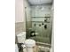 Modern bathroom featuring a glass-enclosed shower with elegant tile work and rainfall showerhead at 734 Forestbrook Dr # 10, Gastonia, NC 28056