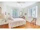 Charming bedroom with light wood floors, shutters, bright lighting and a cozy bed, creating a tranquil retreat at 1021 Isleworth Ave, Charlotte, NC 28203