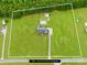 Expansive aerial view of the 4.23 acre estate featuring a beautiful home and lush green grounds at 106 Laren Rd, Shelby, NC 28152