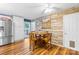 Charming dining area with wood plank accent wall, and modern light fixture at 106 Laren Rd, Shelby, NC 28152