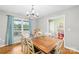 Dining room with a large wooden table and natural light at 106 Laren Rd, Shelby, NC 28152