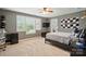 Cozy bedroom with a sports-themed decor, comfortable bed, and plenty of natural light at 110 St Sophia Ct, Mooresville, NC 28117