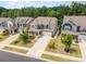 Aerial view of a neighborhood showcasing a charming two-story home at 150 Haddonsfield Dr, Mooresville, NC 28115