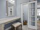 Bathroom with makeup vanity and a walk-in closet at 150 Pinnacle Shores Dr, Mooresville, NC 28117