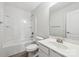 Bright bathroom with a shower and tub combination at 1709 White Willow Ave, Gastonia, NC 28054