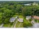 Arial view of residential neighborhood featuring tree lined streets, green lawns, and sidewalks at 216 Hillcrest Pl, Salisbury, NC 28144
