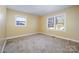 Bright bedroom with tan walls, carpet flooring, and natural sunlight streaming in at 2809 Markland Dr, Charlotte, NC 28208