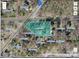 Aerial view of a property showcasing its location within a residential area, surrounded by lush greenery and close to amenities at 3217 Celanese Rd, Rock Hill, SC 29732