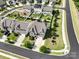 An aerial view of a suburban neighborhood featuring well-maintained homes and tree-lined streets at 4310 Coachwhip Ave, Lancaster, SC 29720