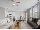 Open concept living area with a view of the kitchen, dining space and modern furnishings at 4310 Coachwhip Ave, Lancaster, SC 29720
