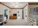 Large bonus room with doorways to other rooms, neutral carpet, and college pennant decor at 81 21St Nw Ave, Hickory, NC 28601