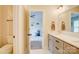 Bright bathroom featuring neutral colors, modern fixtures, and access to the bedroom at 1062 Willow Ridge Ln, Fort Mill, SC 29707