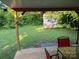 Covered deck overlooking a spacious backyard, perfect for relaxing or entertaining guests outdoors at 199 Crowell Sw Dr, Concord, NC 28025