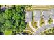 Aerial view of the property showcasing the home, patio area, and manicured lawn at 2245 Lincolnshire Ln, Waxhaw, NC 28173