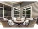 Outdoor patio area featuring a fire pit with comfortable seating, ideal for relaxing and entertaining at 2245 Lincolnshire Ln, Waxhaw, NC 28173