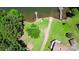 Aerial shot of lake access featuring lake access, dock and trees and greenery at 252 Chuckwood Rd, Mooresville, NC 28117