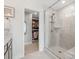 Elegant bathroom featuring a glass-enclosed shower and walk-in closet at 301 Supernova Dr, York, SC 29745